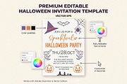 Halloween Party Invite EPS Template, an Invitation Template by NH graphic (Thumbnail 1 of 3)