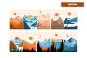 Boho Landscape Graphics Collection, a Decorative Illustration by Adora ARTS (Thumbnail 4 of 13)