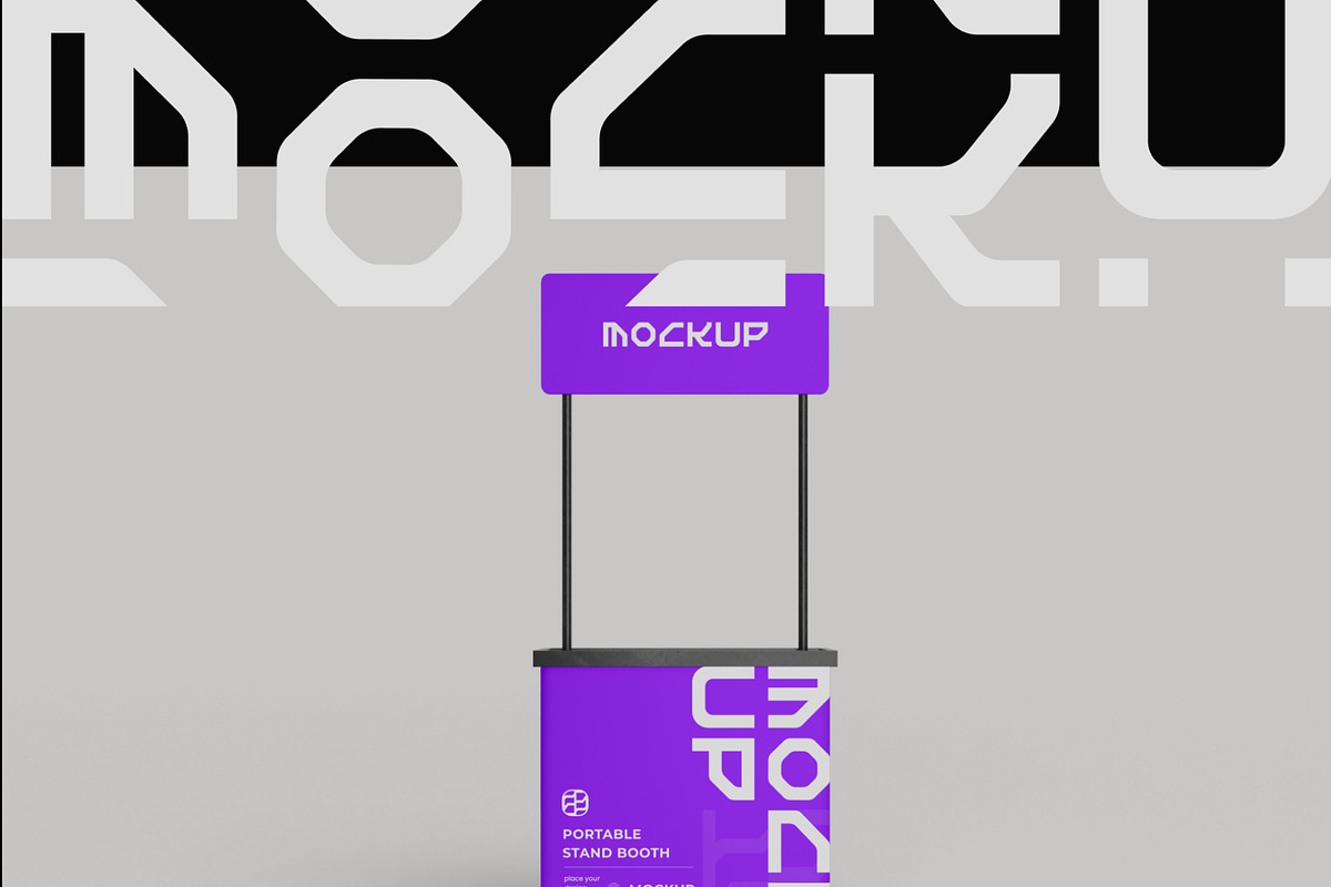 Portable Stand Booth Mockup, a Mockup by hiddemaru (Photo 3 of 4)