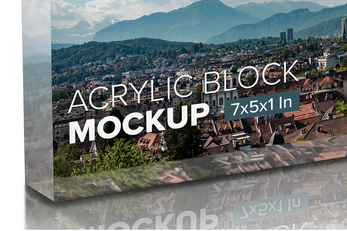 Landscape Acrylic Block Mockup, a Merchandise Mockup by Mockups by Carlos Viloria (Photo 5 of 5)