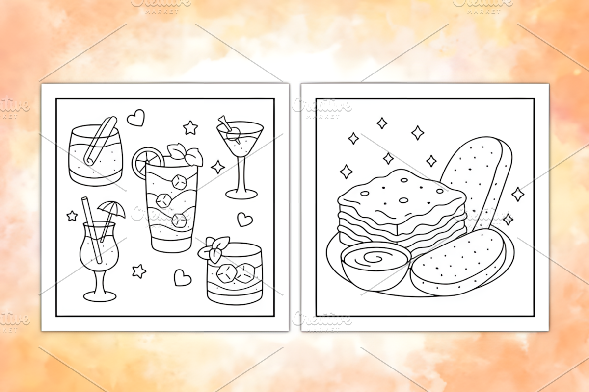 Comfort Food Bold & Easy Coloring, a Food Illustration by Coco Bloom (Photo 3 of 4)