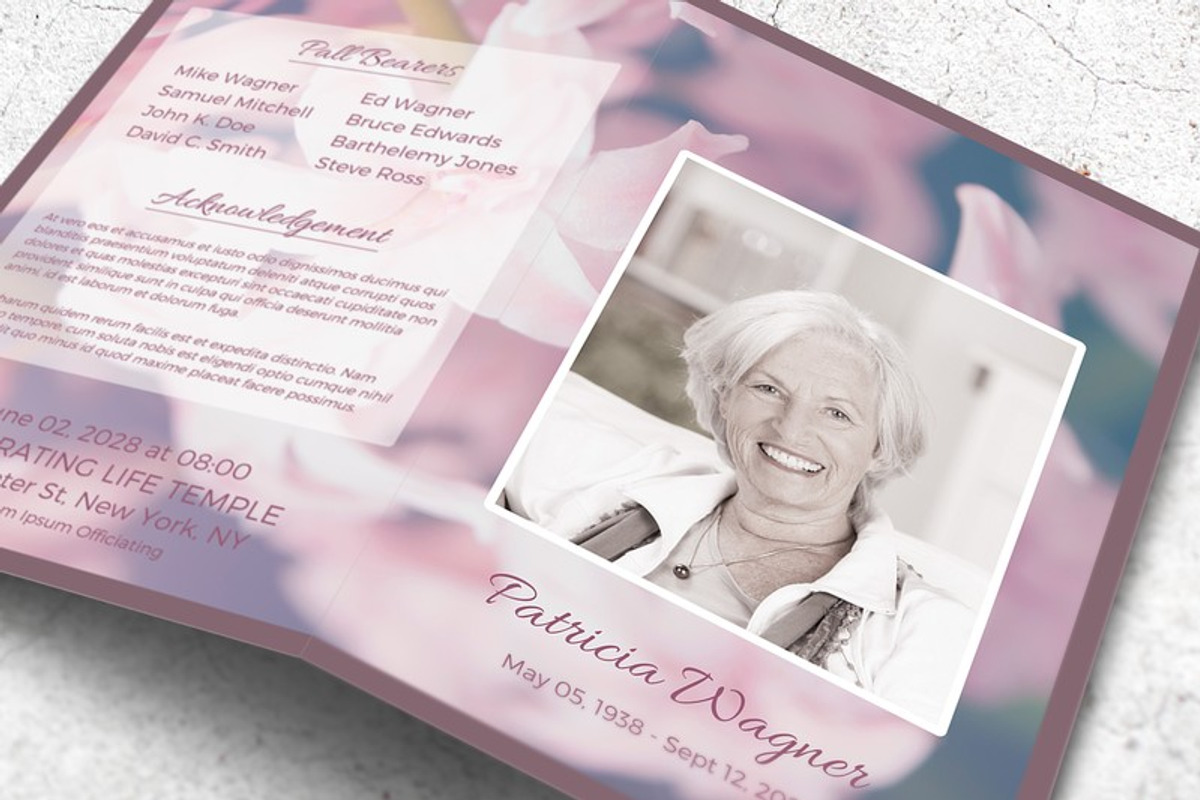 Sweet Spring Memorial Program, a Brochure Template by Final Tribute (Photo 1 of 5)