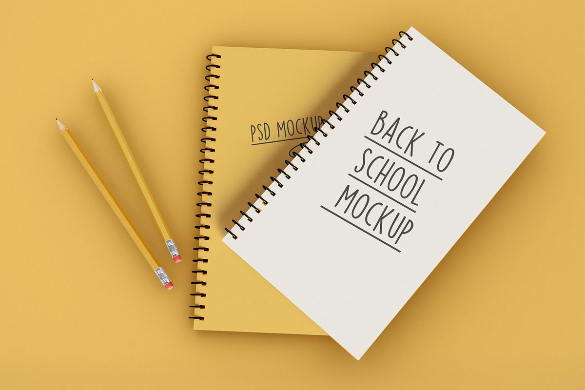 Spiral Notebook Mockup, a Print Template by Mego-studio