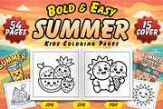 Bold & Easy Summer Coloring Book, a Seasonal Illustration by Neon Studio (Thumbnail 1 of 3)