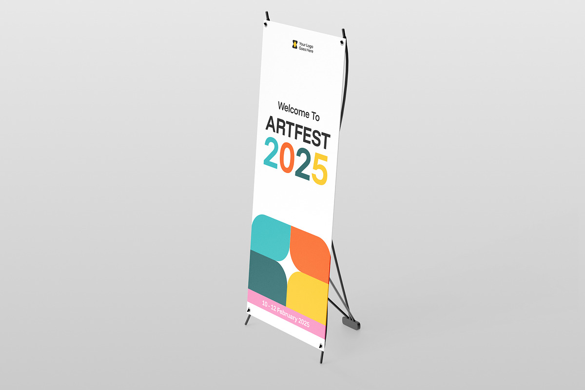 Stand Banner Mockup, an Advertising Mockup by SLAB! Design (Photo 6 of 8)