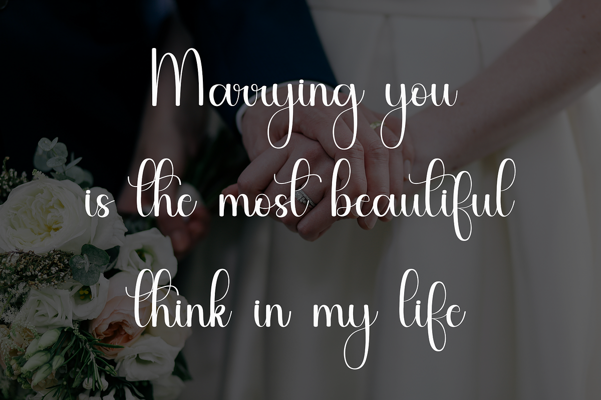 Married, a Handwritten Font by FreshTypeINK (Photo 4 of 8)