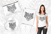 Decorative cat face, an Animal Illustration by Marina Zabrodina (Thumbnail 2 of 3)