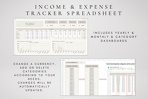 Income & Expense Tracker Spreadsheet