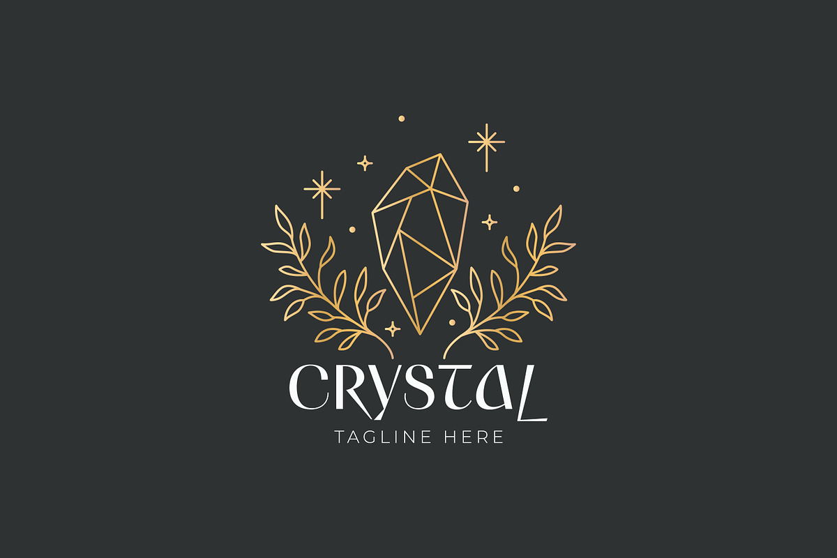 Mystical Crystal Quartz Gem Logo, a Branding & Logo Template by Signatoro (Photo 3 of 3)