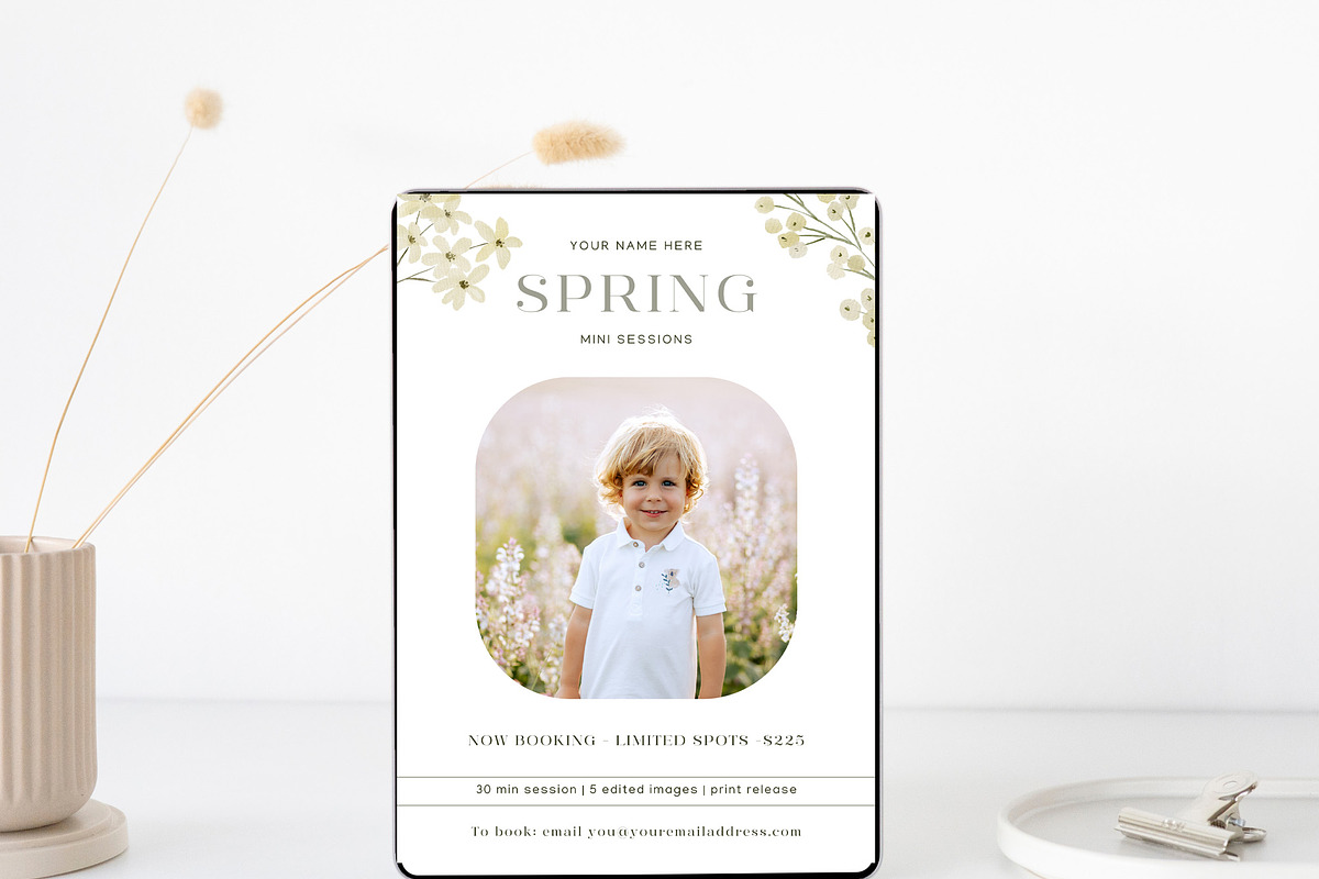 Spring Mini Session Template Canva, a Templates & Theme by Sweet Little Muse