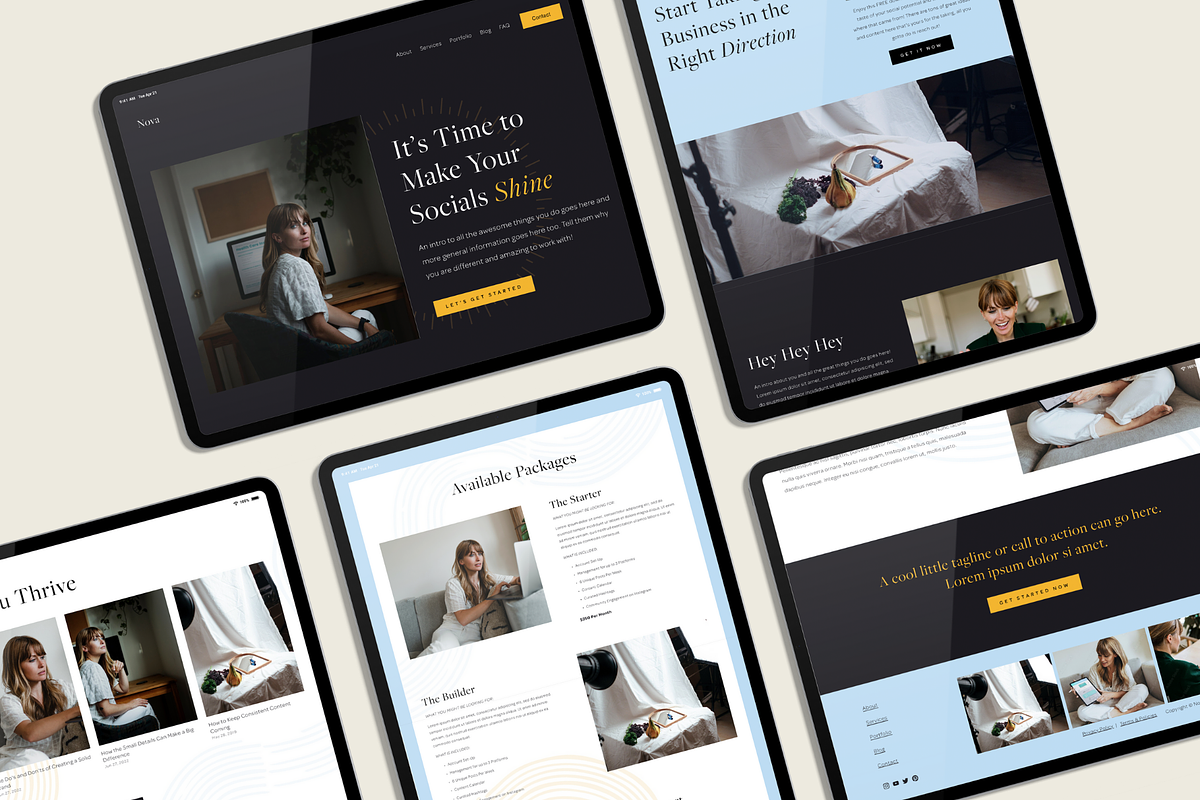 Squarespace 7.1 Template - Nova, a Websites & App Template by Station Seven (Photo 3 of 4)