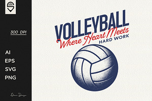 Vintage Volleyball Lover T-Shirt, a Sport Illustration by shaondesigns