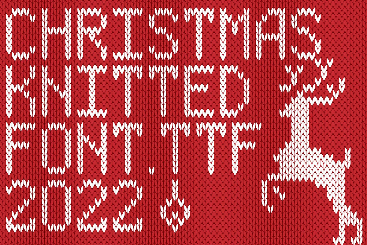 Сhristmas Knitted Font, a Symbol Font by Artolus (Photo 1 of 9)