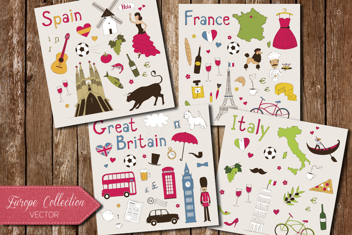 Europe Symbols Collection, an Object Graphic by Alina Tsesarskaya (Photo 1 of 5)