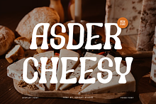 Asder Cheesy - Food Font