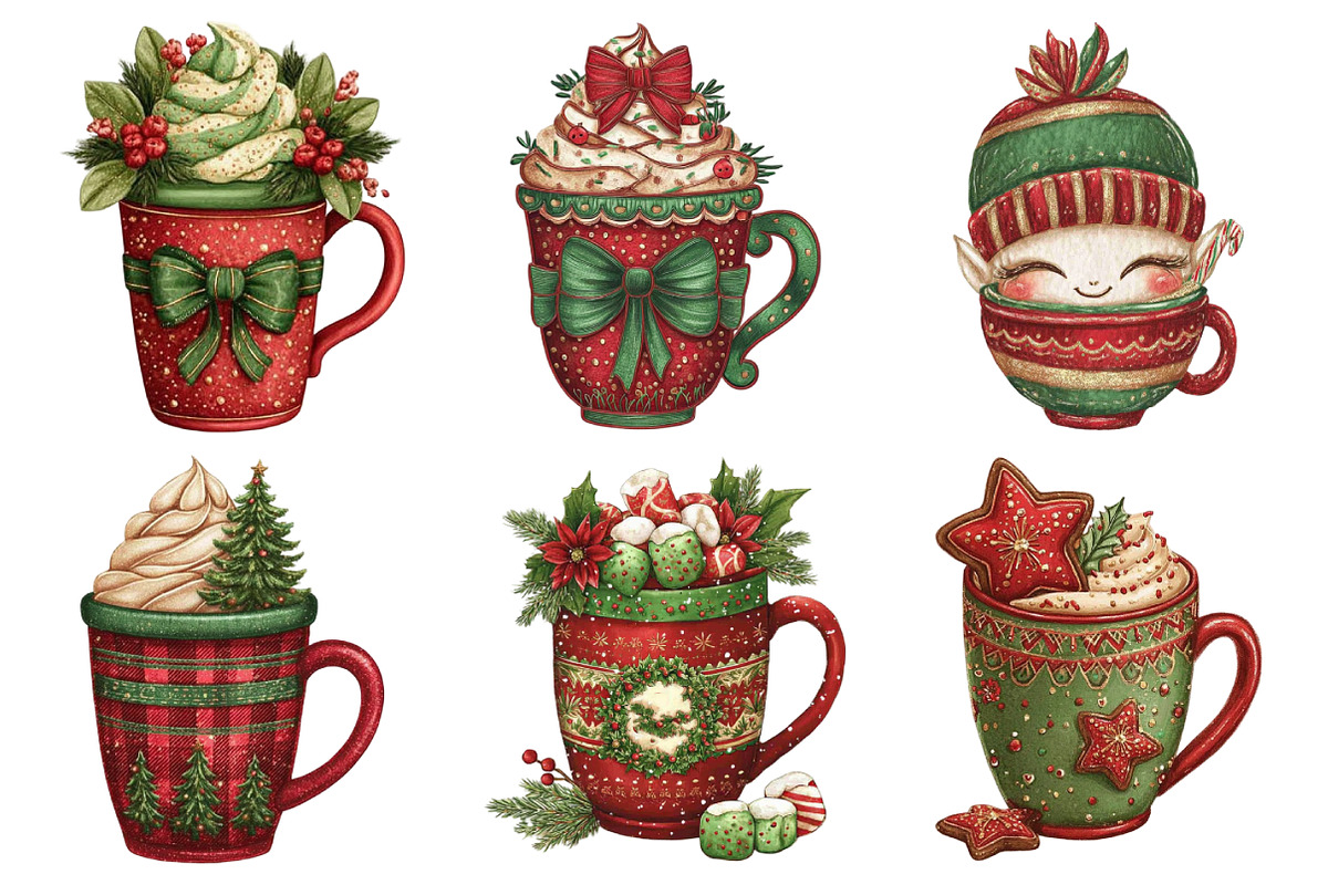 Christmas Vibes Cocoa Clipart, an Illustration by Daily.Designs (Photo 3 of 5)