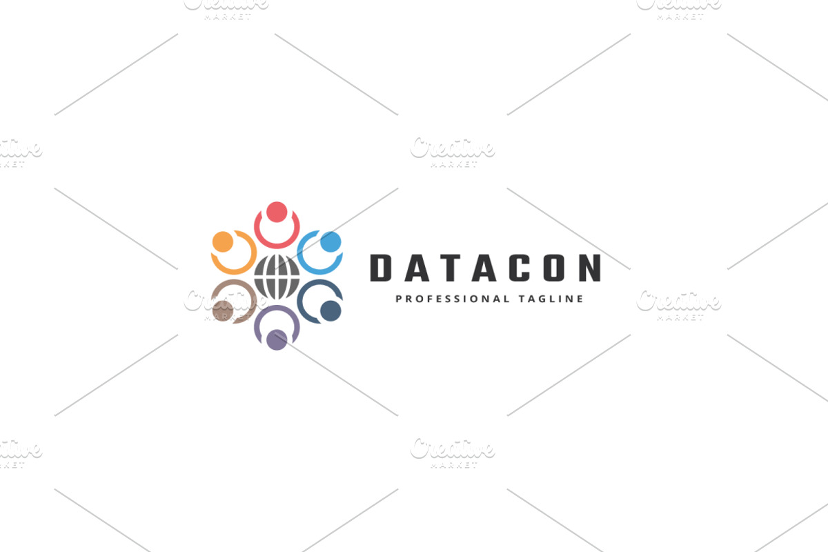 Data Connect Logo, a Branding & Logo Template by Design_Planet