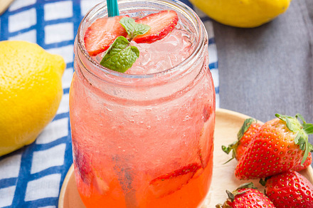 strawberry lemonade soda, a Food & Drink Photo by Lady-Vintage