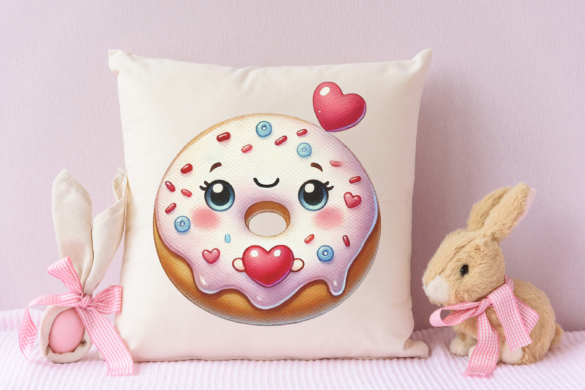Kawaii sweet valentine food clipart, an Illustration by RobertsArt (Photo 3 of 7)