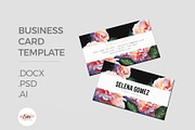 Florals Business Card Template, a Business Card Template by Emaholic Template (Thumbnail 1 of 4)