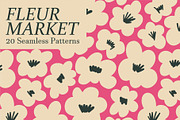 Retro Flower Seamless Patterns, a Pattern Graphic by AnnArt (Thumbnail 1 of 8)