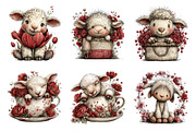 Cute spring lamb clipart, an Illustration by SinaCreation (Thumbnail 3 of 11)