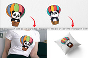 Balloon Panda Clipart, a Graphic by Artnoy (Thumbnail 3 of 5)