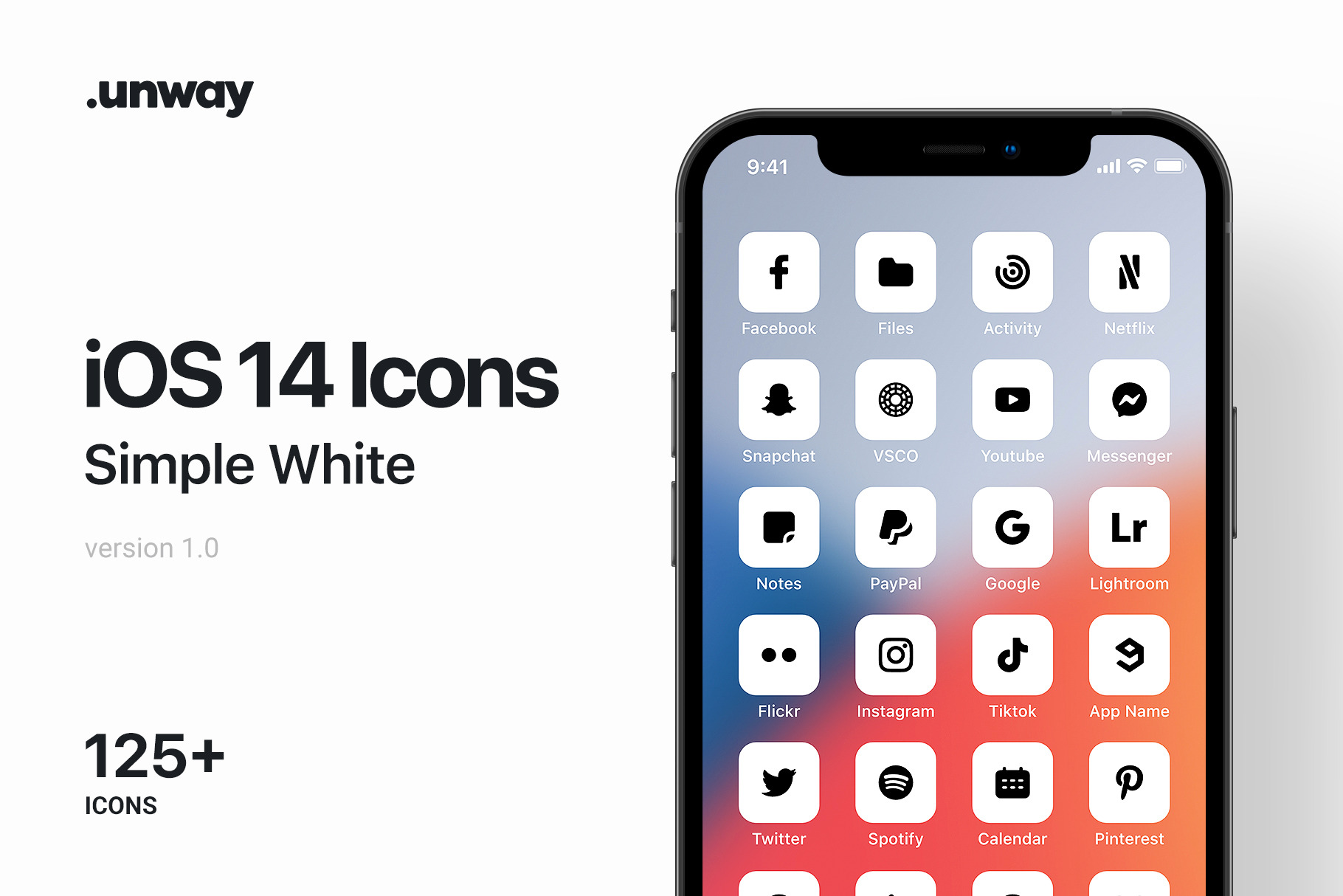 iOS 14 Icons - Simple White Pack, an Icon by unway.studio