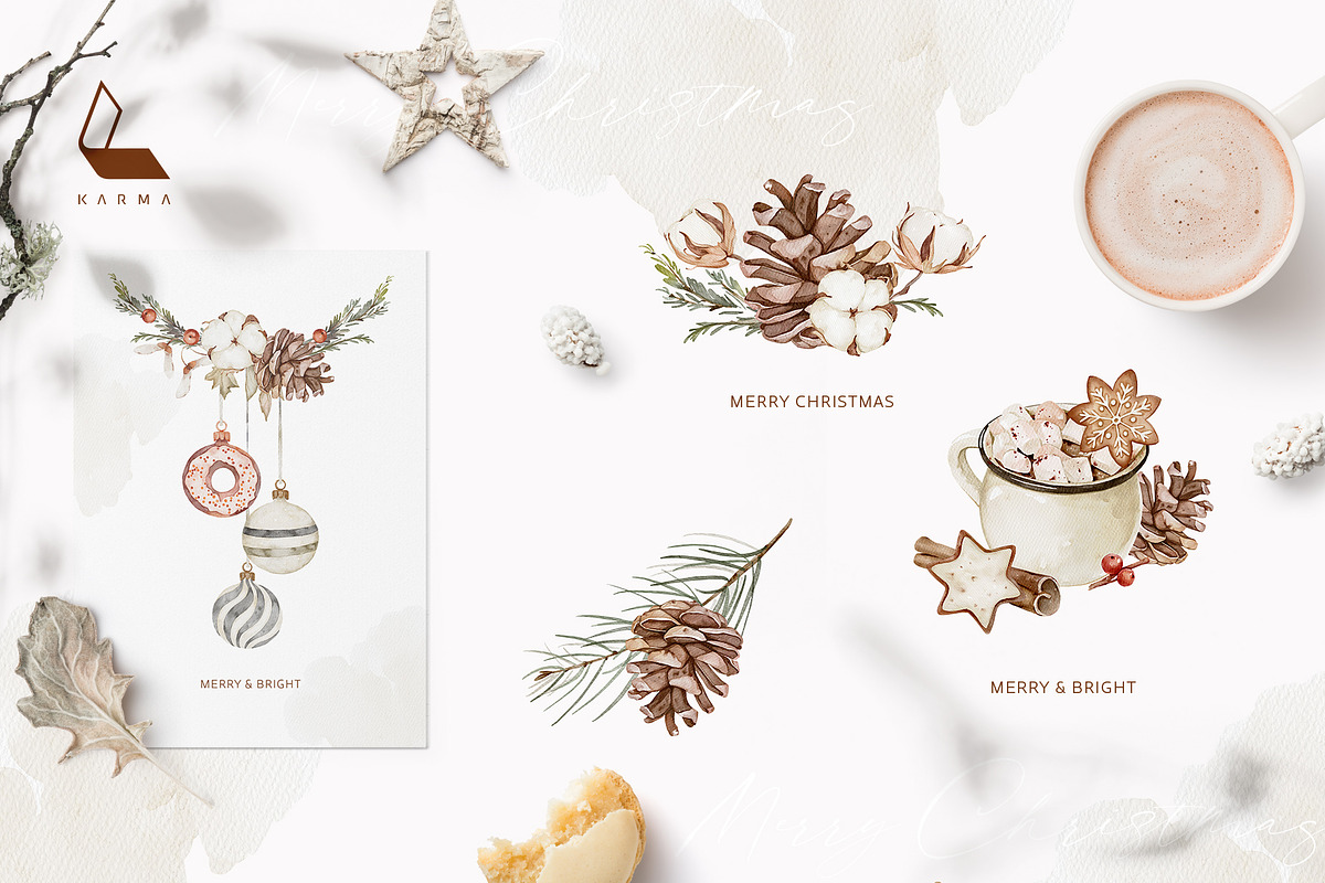 Merry & Bright Christmas Set, a Decorative Illustration by Karma (Photo 18 of 22)