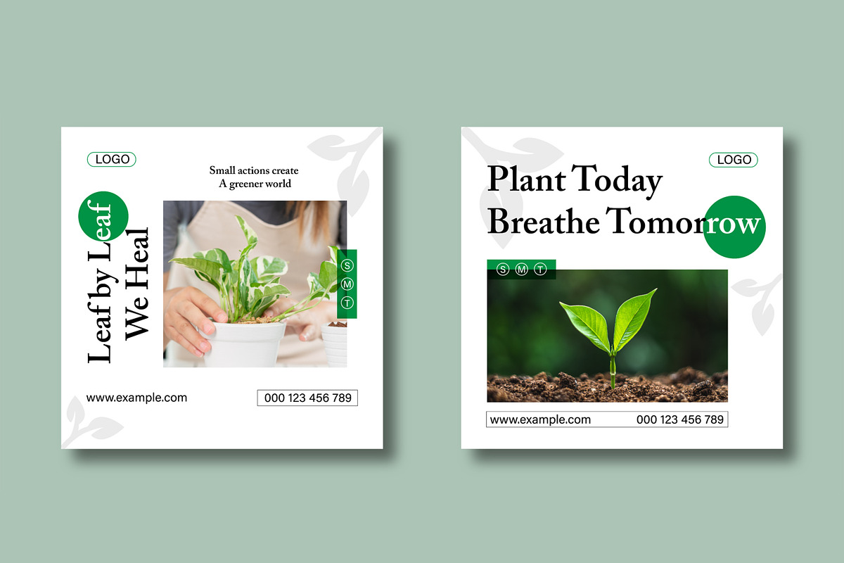 Botanical Green Plant Social Media preview 4