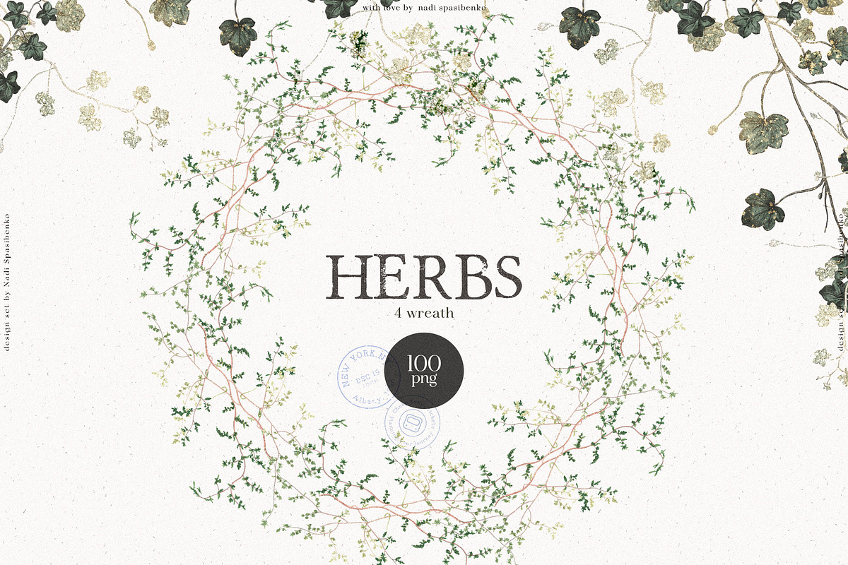 HERBS || Botanica & Glitter Effect, an Illustration by nadispasibenko (Photo 3 of 8)
