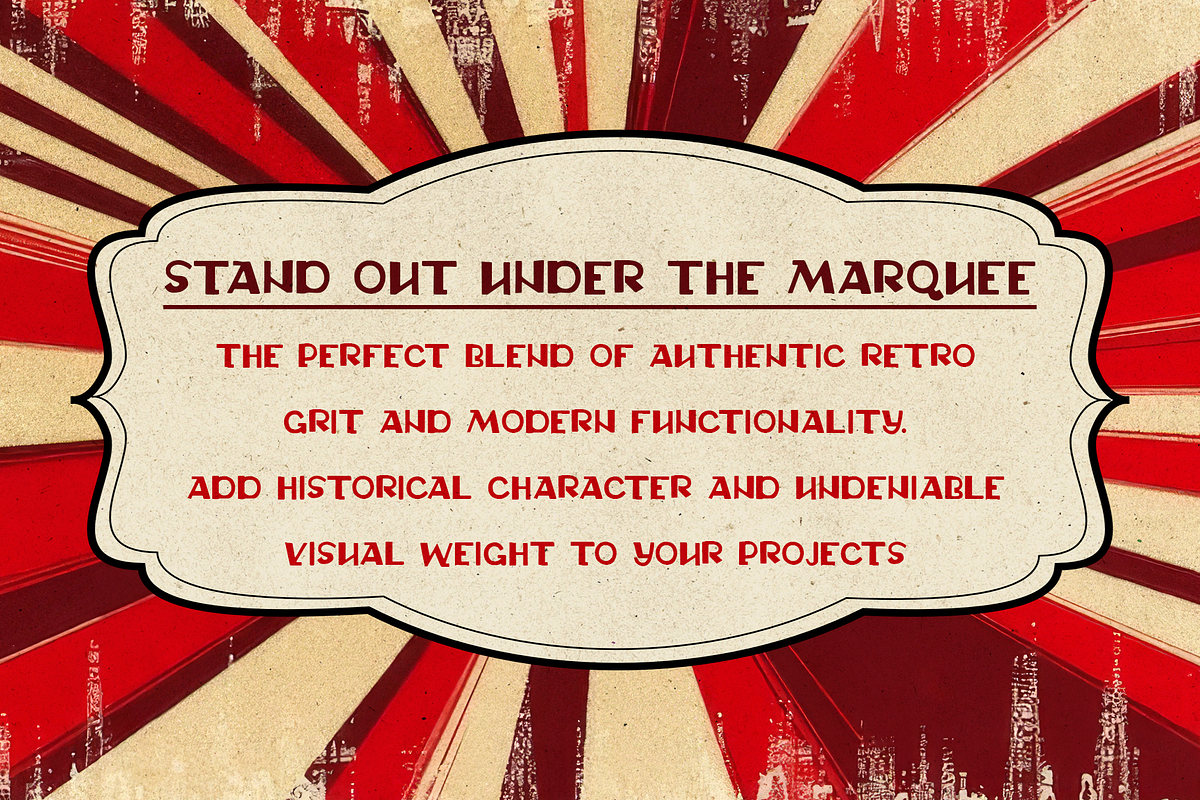 Circus Marquee - Bold Retro Typeface, a Sans Serif Font by Mr.Typeman (Photo 9 of 9)