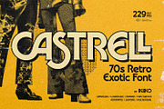 Castrell - 70s Retro Exotic Font, a Sans Serif Font by ikiiko (Thumbnail 1 of 7)