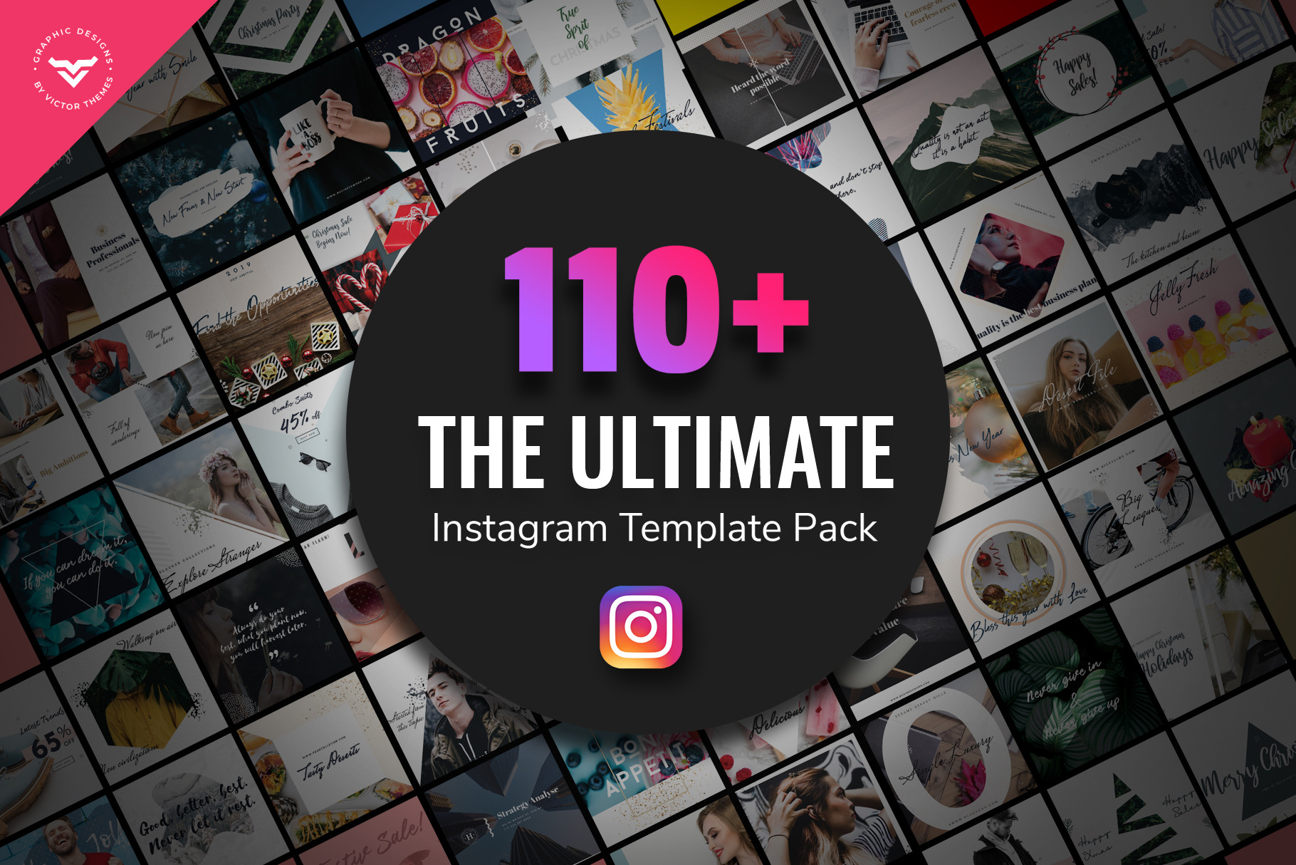 Ultimate Instagram Post Templates, a Social Media Template by VictorThemes