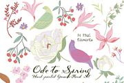 Ode to Spring- Gouache Floral Set, an Illustration by SmallHouseBigPony (Thumbnail 8 of 13)