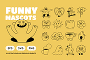 Funny mascots, illustrations, logos, a Graphic by venimo (Thumbnail 1 of 13)