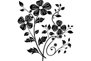 Elegant Botanical Flower Silhouette, an Object Graphic by Designer_Momina (Thumbnail 2 of 16)