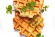 Homemade freshly baked belgian waffles isolated on white backgro, a Food & Drink Photo by eleana (Thumbnail 1 of 2)