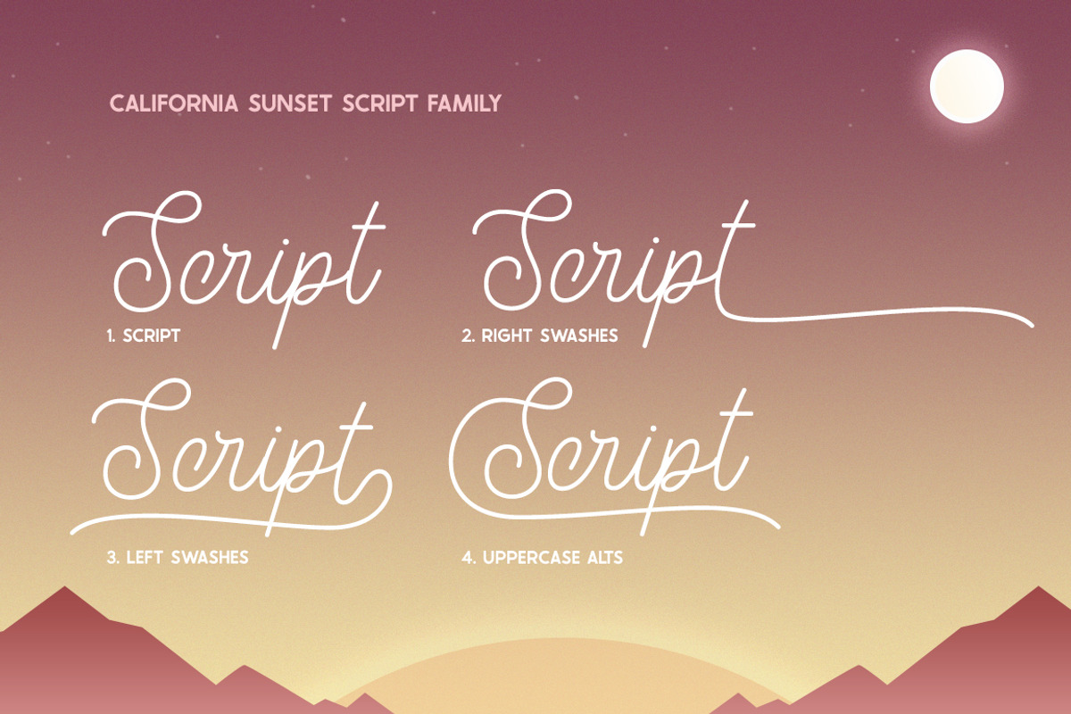 California Sunset Font Family preview 5