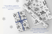 Christmas set hand drawn vector, a Decorative Illustration by ON_lineart_store (Thumbnail 8 of 10)