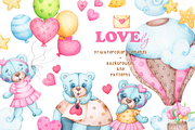 LOVELy watercolor collection, an Illustration by Tatiana Troian (Thumbnail 1 of 8)