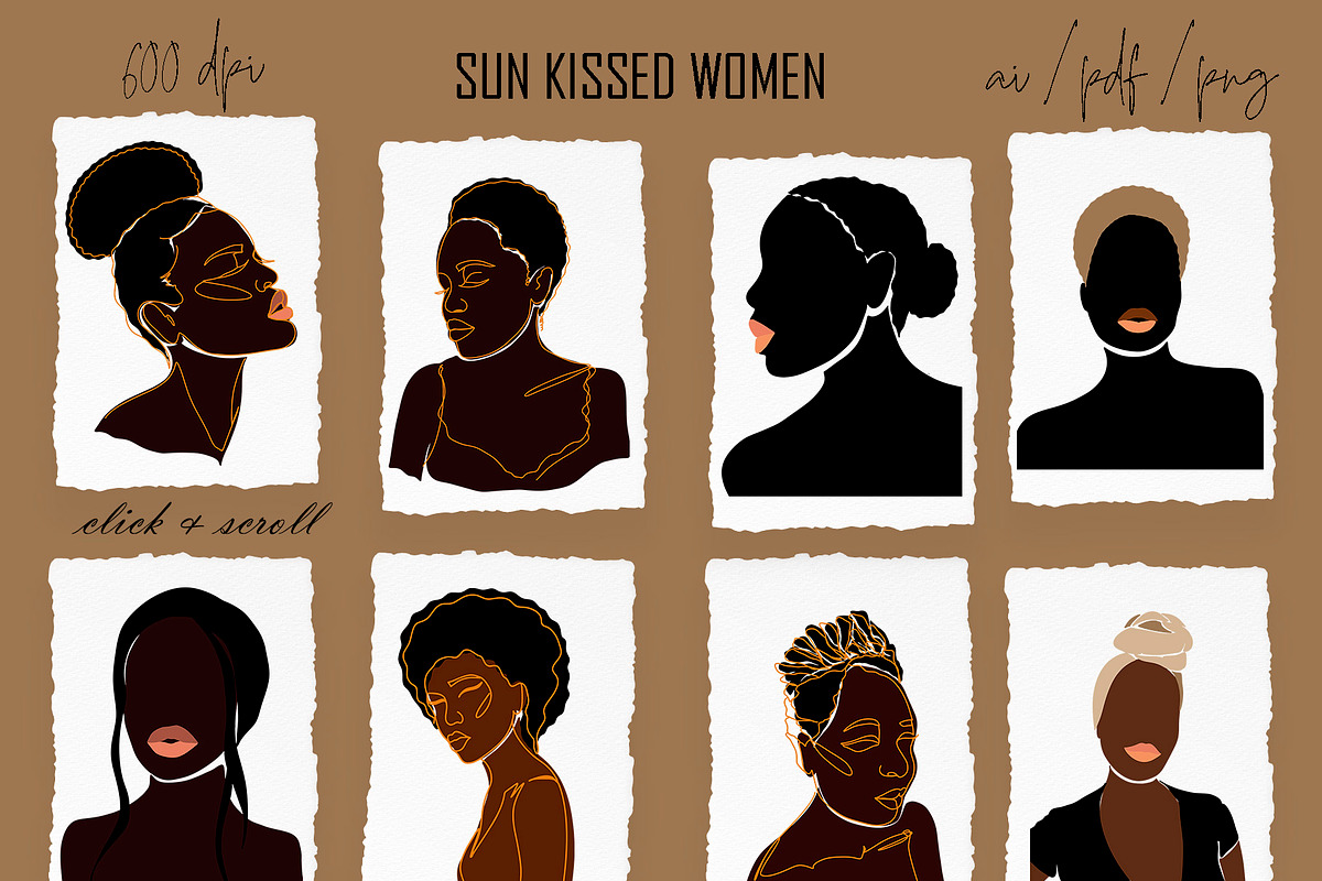 LINE ART COLLECTION DARK SKIN BEAUTY, a Food Illustration by ArtOLB (Photo 6 of 11)