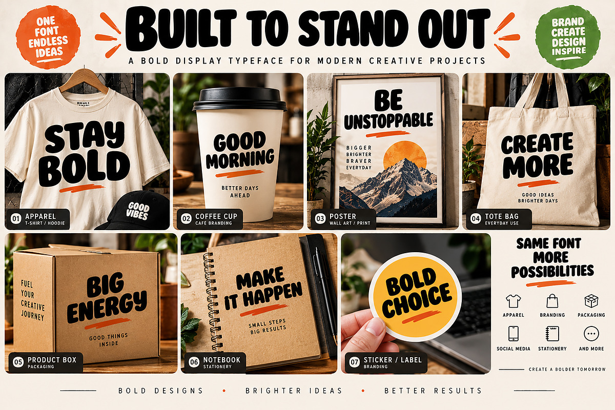 Boldly Endure _ Display Typeface, a Script Font by Wow Magic (Photo 2 of 5)