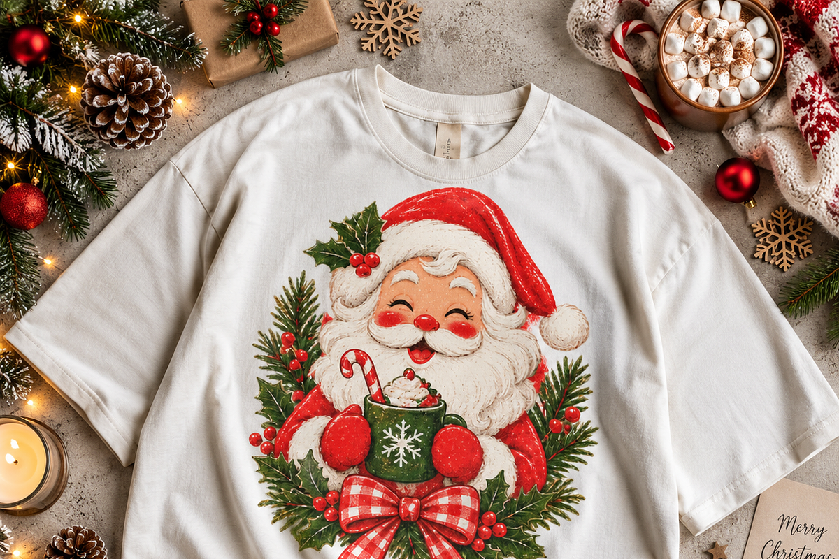 Vintage Santa PNG Designs 6pics, a Decorative Illustration by ElDesignState (Photo 3 of 8)