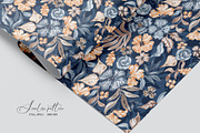Navy Watercolor Floral Pattern, a Pattern Graphic by SirenaArt (Thumbnail 6 of 12)