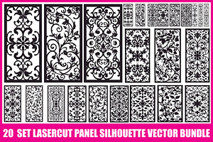 Elegant Lasercut Panel Vector Set, an Illustration by Amazin_art