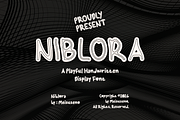 Niblora Playful Display Font, a Handwritten Font by mesuka (Thumbnail 1 of 5)