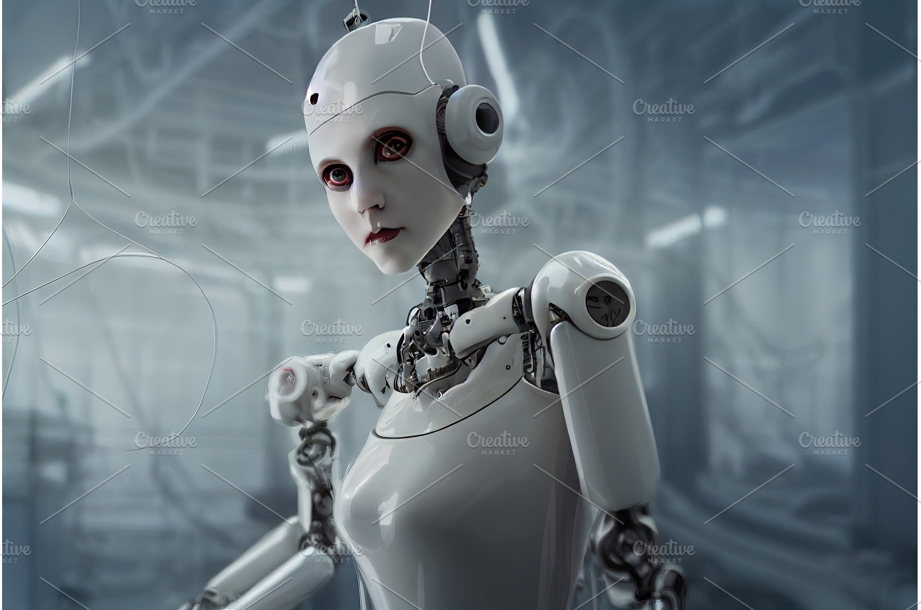 Girl android portrait, a Technology Photo by Neirfy