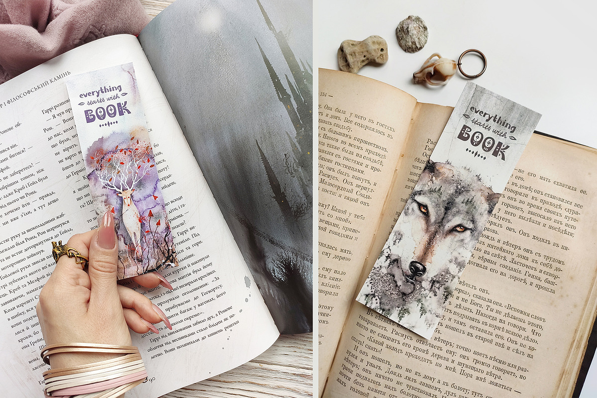 15 PRINTABLE Dark Fantasy Bookmarks, a Stationery Template by Lumitar (Photo 3 of 5)