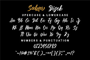 Sabar Disek - Script Font